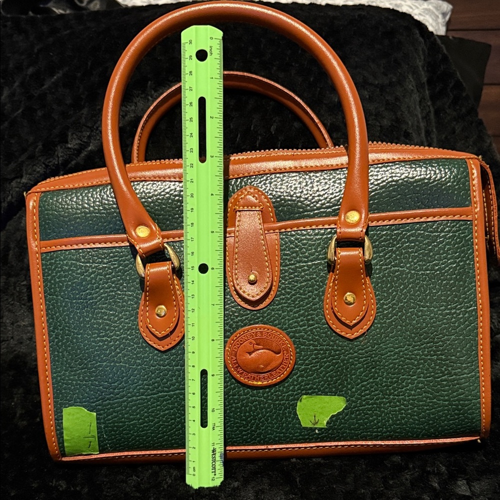Dooney & Bourke Green and Brown Satchel